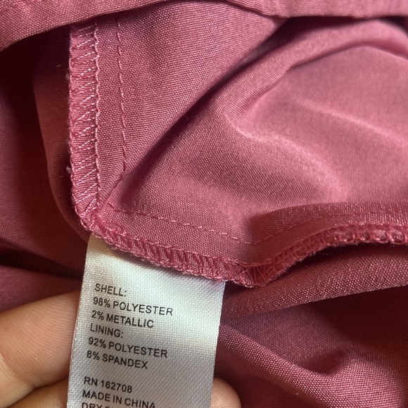 LDT Peplum Maxi Dress Prairie Feminie Fairycore Sz 8 Blush Pink Metallic - Picture 7 of 8